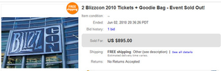 Illustration for article titled First Batch Of BlizzCon 2010 Tickets Hit eBay